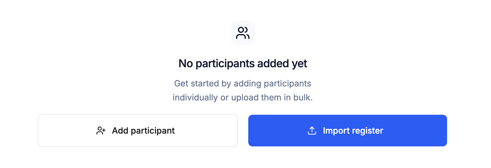 Add Participant form