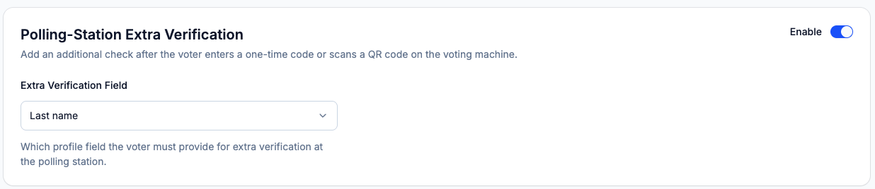 Polling-station extra verification